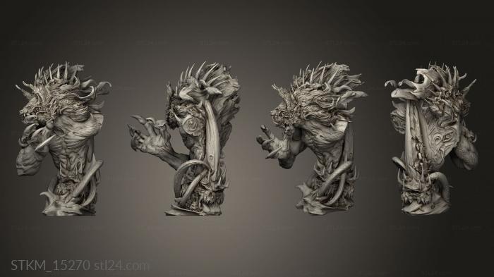 Figurines heroes, monsters and demons (Akata Howling Torso Long Tongue, STKM_15270) 3D models for cnc