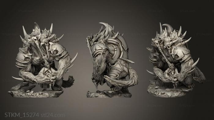 Figurines heroes, monsters and demons (Claws Akata, STKM_15274) 3D models for cnc