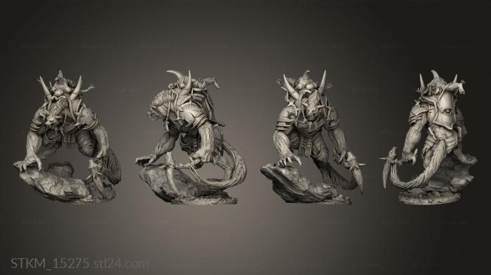 Figurines heroes, monsters and demons (Claws Akata, STKM_15275) 3D models for cnc