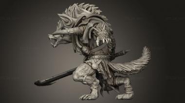 Figurines heroes, monsters and demons (Gnoll Brutes Howling Brute, STKM_15277) 3D models for cnc