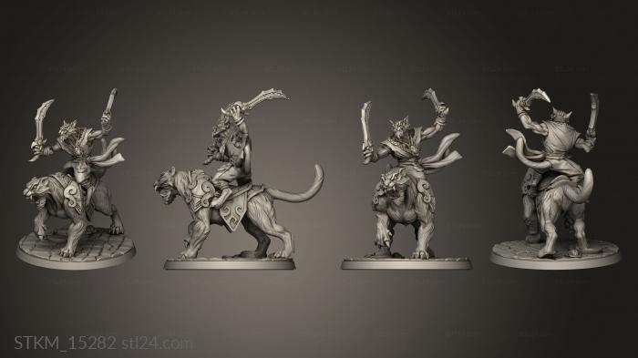 Figurines heroes, monsters and demons (Rakshak hunters Modular Raksha Tiger Rider, STKM_15282) 3D models for cnc