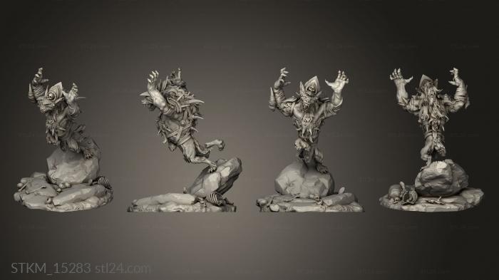 Figurines heroes, monsters and demons (Gnoll Trackers Howling Tracker, STKM_15283) 3D models for cnc