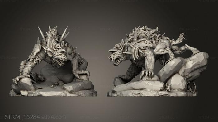 Figurines heroes, monsters and demons (Gnoll Trackers Howling Tracker, STKM_15284) 3D models for cnc