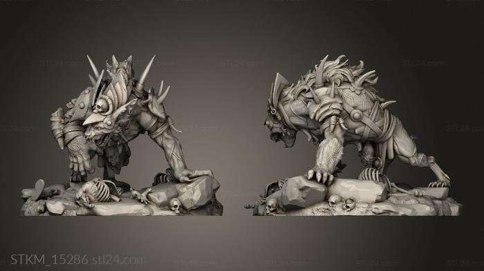 Figurines heroes, monsters and demons (Gnoll Trackers Howling Tracker, STKM_15286) 3D models for cnc