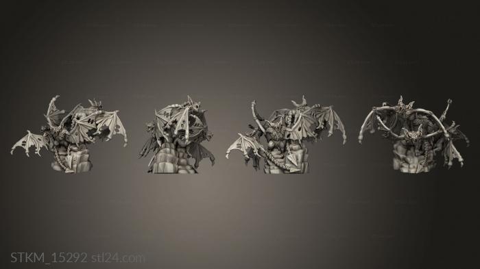 Статуэтки герои, монстры и демоны (Затерянные Пещерные Летучие мыши, STKM_15292) 3D модель для ЧПУ станка