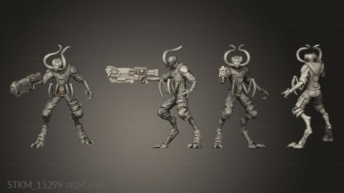 Статуэтки герои, монстры и демоны (Модульная космическая винтовка от насекомых инопланетный богомол, STKM_15299) 3D модель для ЧПУ станка