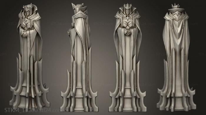 Статуэтки герои, монстры и демоны (Шахматы паладина Белая королева, STKM_15300) 3D модель для ЧПУ станка