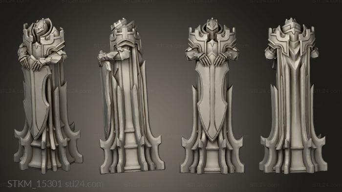 Статуэтки герои, монстры и демоны (Шахматы паладина Белая башня, STKM_15301) 3D модель для ЧПУ станка