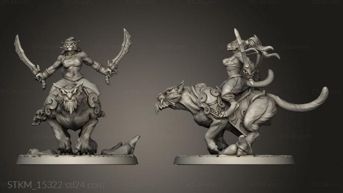 Figurines heroes, monsters and demons (Rakshak hunters Modular Raksha Tiger Rider, STKM_15322) 3D models for cnc