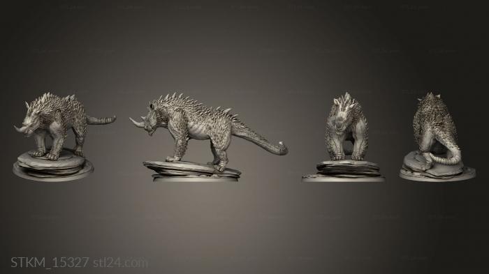 Figurines heroes, monsters and demons (The Savannah Snub Winged Horn Crest Wings Rhino, STKM_15327) 3D models for cnc