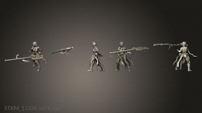Статуэтки герои, монстры и демоны (Подчиненные изарда,Повелители Рептилий,Порывистые, STKM_15338) 3D модель для ЧПУ станка