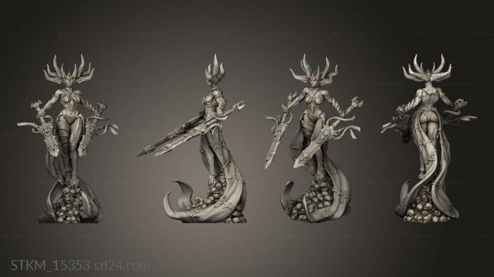 Figurines heroes, monsters and demons (Legion Fire Dem Queen Demon, STKM_15353) 3D models for cnc