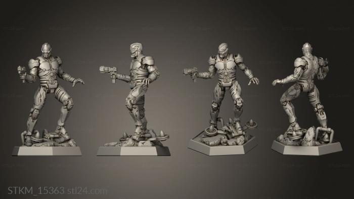 Figurines heroes, monsters and demons (Neon Warrior Mecha Constable, STKM_15363) 3D models for cnc