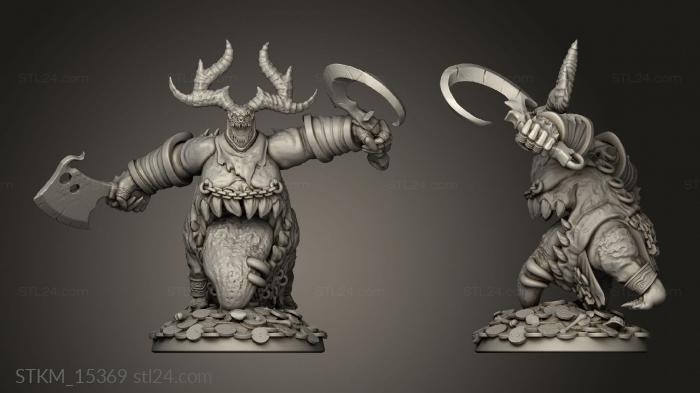 Figurines heroes, monsters and demons (The Dormant God ulgence, STKM_15369) 3D models for cnc