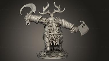 Figurines heroes, monsters and demons (The Dormant God ulgence, STKM_15369) 3D models for cnc