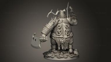 Figurines heroes, monsters and demons (The Dormant God, STKM_15389) 3D models for cnc