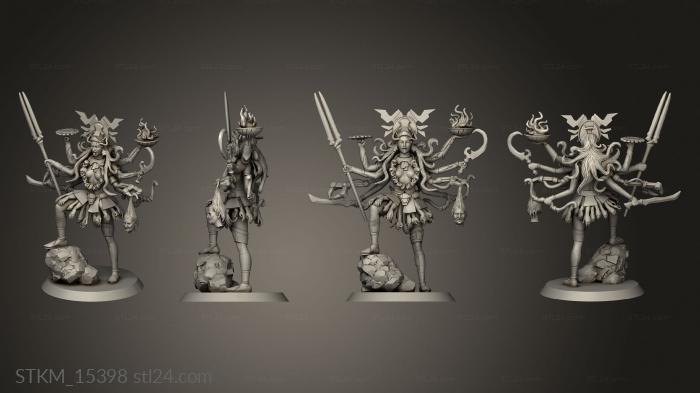 Статуэтки герои, монстры и демоны (Кали Та,Кто Есть Смерть, STKM_15398) 3D модель для ЧПУ станка