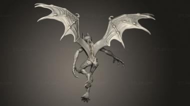 Figurines heroes, monsters and demons (Post Apocalyptic Winged Mutant vamp, STKM_15403) 3D models for cnc