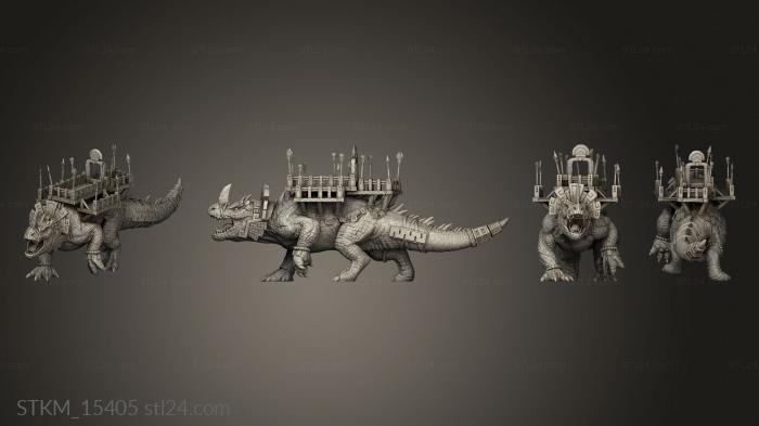 Figurines heroes, monsters and demons (PR Saurian Dread Behemoth OPR, STKM_15405) 3D models for cnc