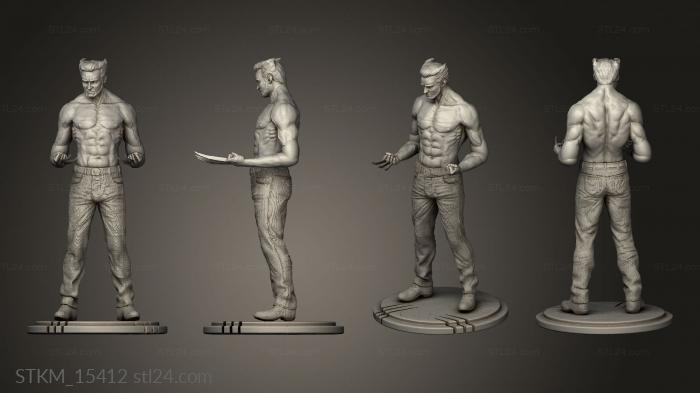 Figurines heroes, monsters and demons (Wolverine, STKM_15412) 3D models for cnc