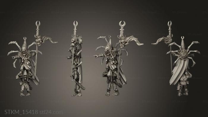 Figurines heroes, monsters and demons (Priest relax, STKM_15418) 3D models for cnc