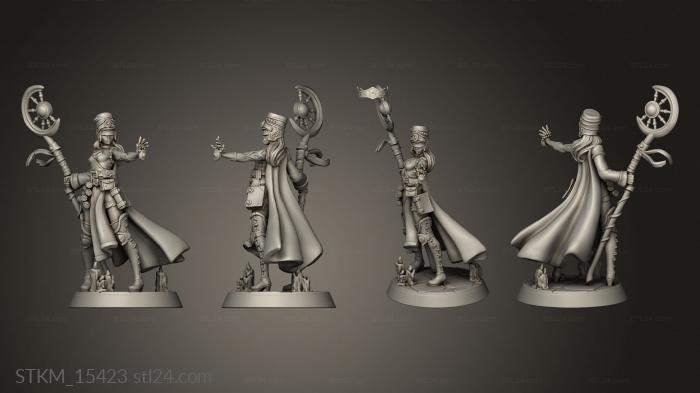 Figurines heroes, monsters and demons (Priest, STKM_15423) 3D models for cnc