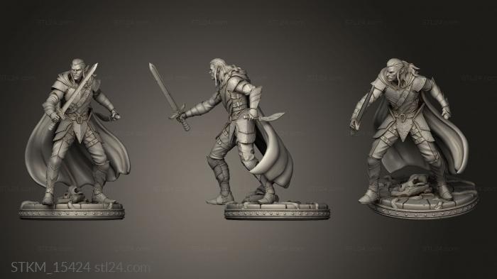 Figurines heroes, monsters and demons (Primal Augur Elf Warrior and Athos Hero Elf Warrior, STKM_15424) 3D models for cnc