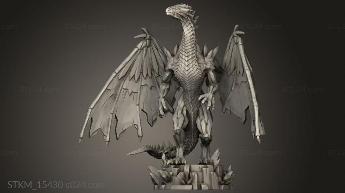 Figurines heroes, monsters and demons (prismal dragon, STKM_15430) 3D models for cnc