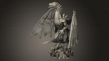 Figurines heroes, monsters and demons (prismal dragon, STKM_15430) 3D models for cnc