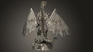 Figurines heroes, monsters and demons (prismal dragon, STKM_15430) 3D models for cnc