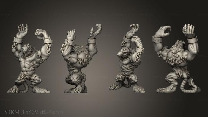 Figurines heroes, monsters and demons (Skavens Rat Ogres, STKM_15439) 3D models for cnc