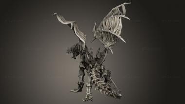 Figurines heroes, monsters and demons (Skeletal Dragon, STKM_15440) 3D models for cnc