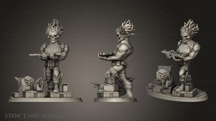 Figurines heroes, monsters and demons (punisher, STKM_15449) 3D models for cnc
