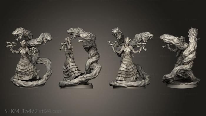 Статуэтки герои, монстры и демоны (Королева Пасифая, STKM_15472) 3D модель для ЧПУ станка