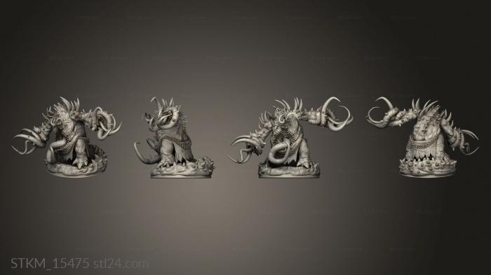 Статуэтки герои, монстры и демоны (Дремлющий Божественный дар, STKM_15475) 3D модель для ЧПУ станка