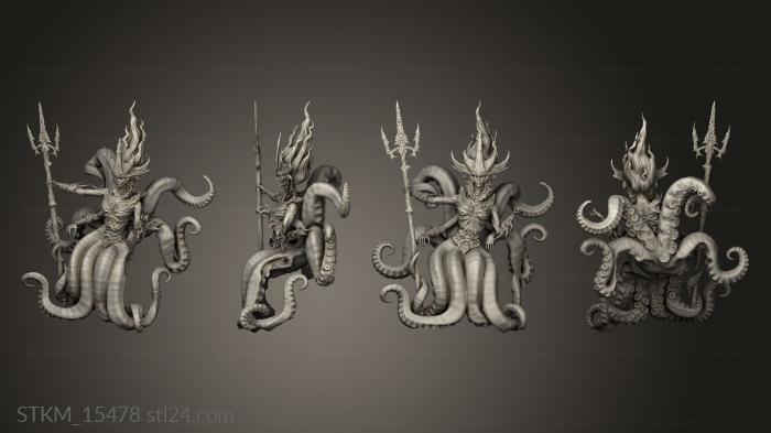 Статуэтки герои, монстры и демоны (Королева моря, STKM_15478) 3D модель для ЧПУ станка