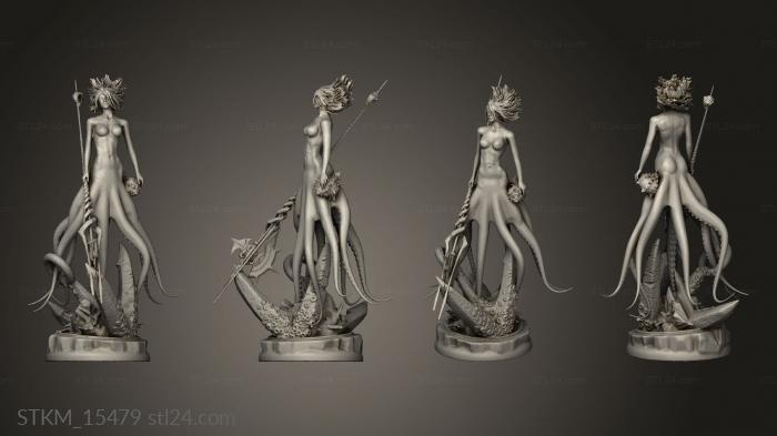 Figurines heroes, monsters and demons (Queen the Sea 海的女王, STKM_15479) 3D models for cnc