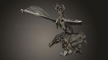 Figurines heroes, monsters and demons (Quetzal Riders, STKM_15481) 3D models for cnc