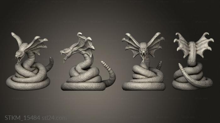 Figurines heroes, monsters and demons (Forbidden Magic Familiars Era snake, STKM_15484) 3D models for cnc