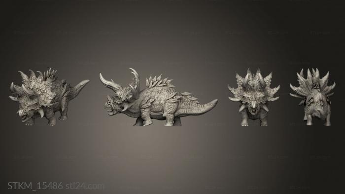 Figurines heroes, monsters and demons (TRICERATOPS, STKM_15486) 3D models for cnc