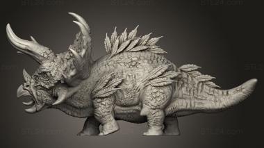 Figurines heroes, monsters and demons (TRICERATOPS, STKM_15486) 3D models for cnc