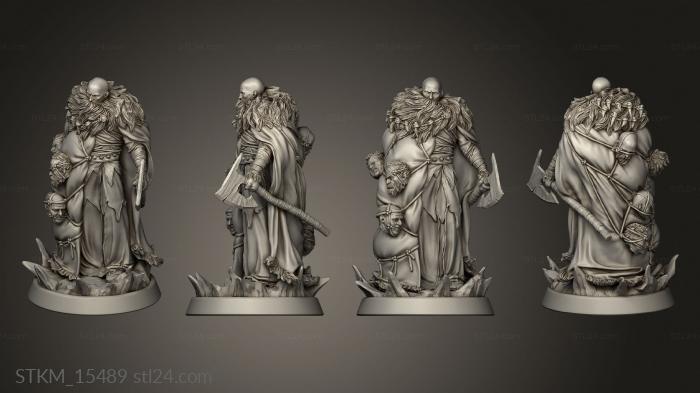Статуэтки герои, монстры и демоны (Валгалла Фордерунг Охотник на врагов Ледяного племени, STKM_15489) 3D модель для ЧПУ станка