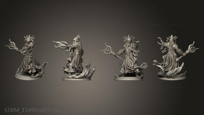 Figurines heroes, monsters and demons (Forbidden Magic Warlock Era, STKM_15490) 3D models for cnc