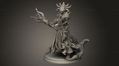 Figurines heroes, monsters and demons (Forbidden Magic Warlock Era, STKM_15490) 3D models for cnc