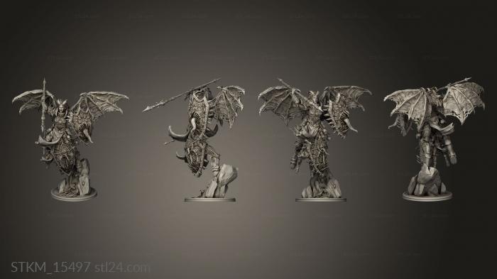 Статуэтки герои, монстры и демоны (Ткань для спины Демона Ярости, STKM_15497) 3D модель для ЧПУ станка