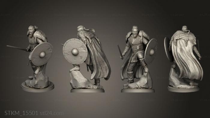 Figurines heroes, monsters and demons (Ragnar Lothbrok Vikings antara‡o, STKM_15501) 3D models for cnc