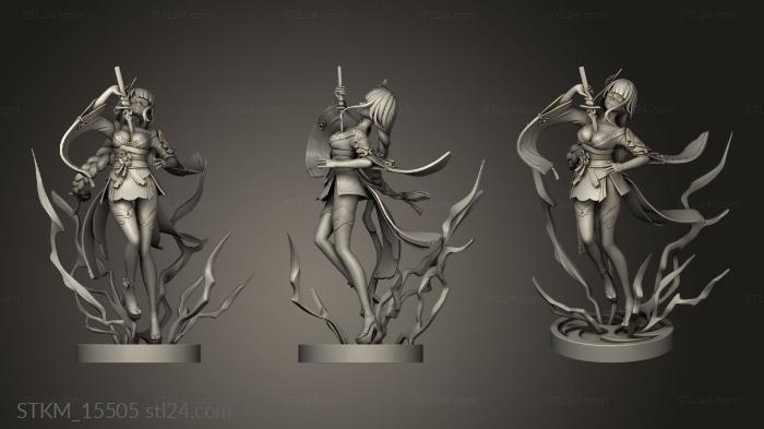 Figurines heroes, monsters and demons (Raiden Shogun Baal genshin impact shog ei, STKM_15505) 3D models for cnc