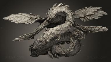 Figurines heroes, monsters and demons (Ral Coatl The Sky Serpent Titanver Coatl, STKM_15516) 3D models for cnc