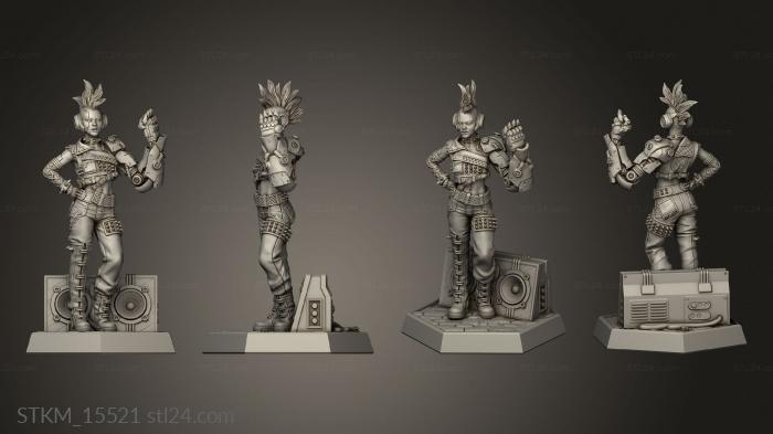 Figurines heroes, monsters and demons (Sci Fi Undercity Exiles Heroes As strong, STKM_15521) 3D models for cnc