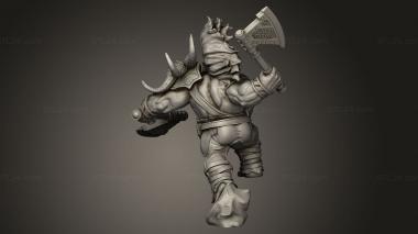 Figurines heroes, monsters and demons (w Trollyer, STKM_15525) 3D models for cnc